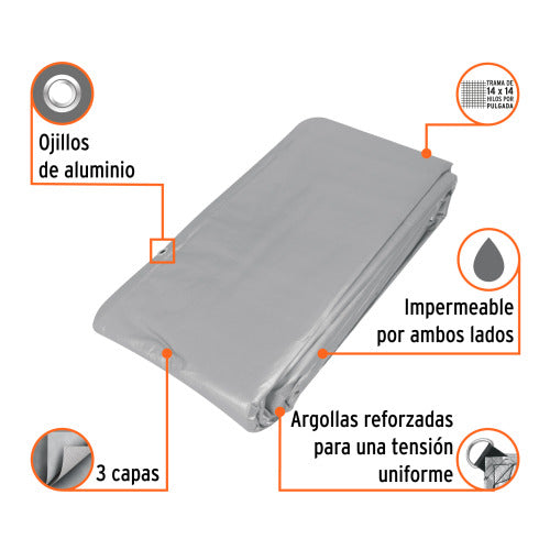 Lona Resistente Truper 6x9 m - Ideal para Cubiertas