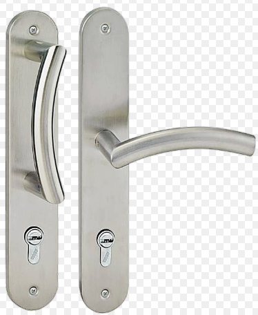 Manijas con Placa de Madera para Puertas - Estilo Elegante