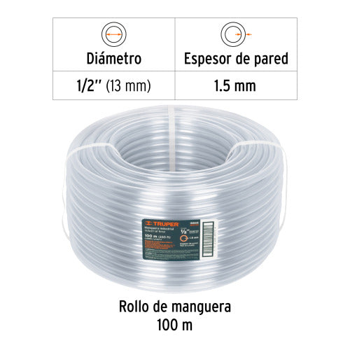Metro de Manguera Industrial 1/2' - Alta Resistencia y Durabilidad