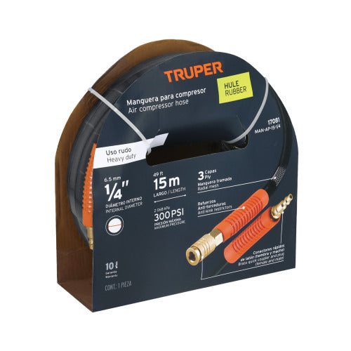 Manguera Neumática 1/4" 15m - 300PSI | Alta Durabilidad