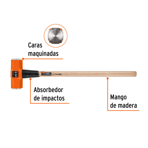 Marro Octagonal 20 lbs con Mango 36" - Alta Durabilidad