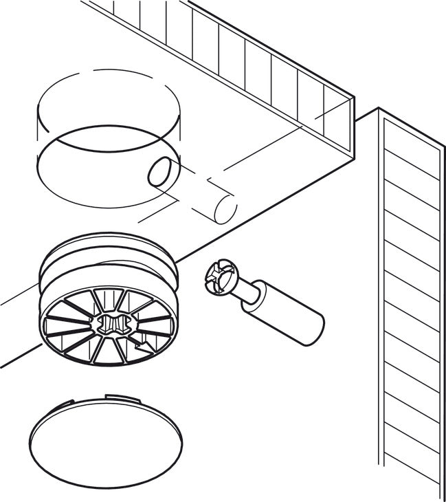 Maxifix 35 mm Häfele - Herraje de Unión Invisible para Muebles