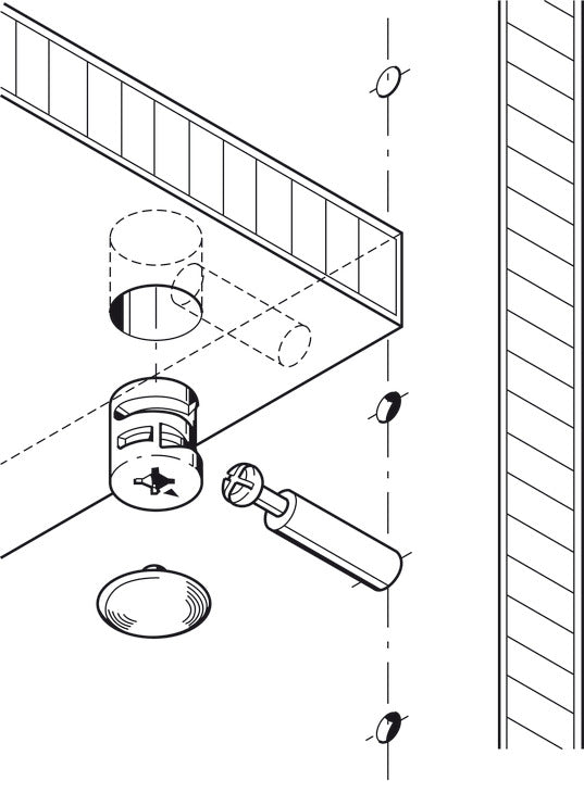 Minifix 15 mm Negro HÄFELE - Unión Invisible para Muebles