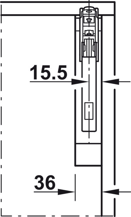 Brazo Freeflap 1.7 Gris Häfele - Sistema Elevable