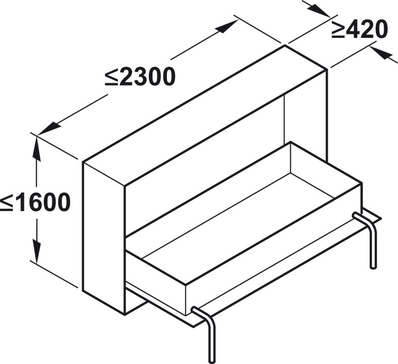 Herraje para Cama Abatible Montaje Transversal
