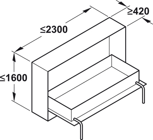 Herraje para Cama Abatible Montaje Transversal
