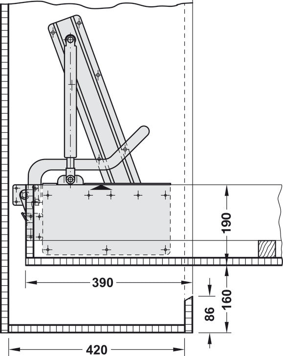 Herraje para Cama Abatible Montaje Transversal