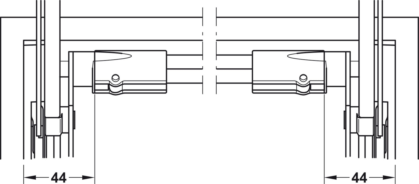 Barra Transversal Free 774mm - Sistema Elevable Häfele