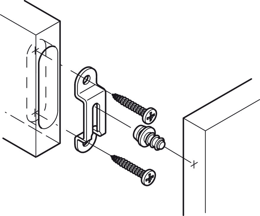 Caja Modular Häfele 58×16mm - Unión Invisible para Muebles
