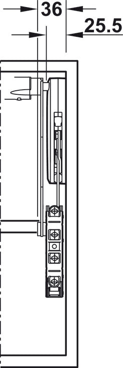 Häfele Free Up Gris: Puerta Elevable 380-500 mm | Sin Tiradores