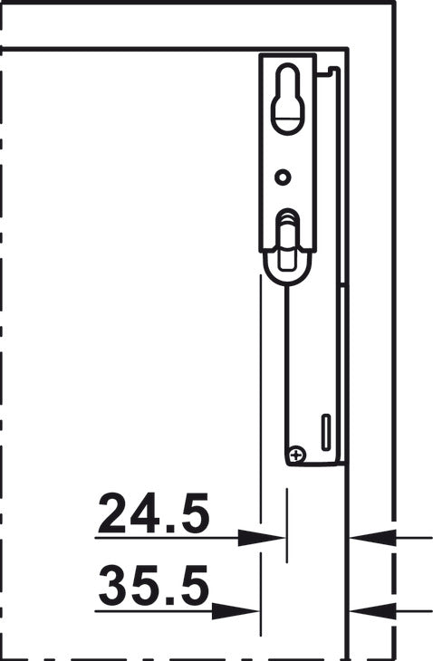 Sistema Free Space 1.8 Push Häfele - Punto Gris Níquel