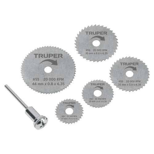 Juego de 5 Mini Discos Sierra para Mototool - Corte Preciso