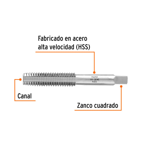 Machuelo Semiconico MT-1/4X20