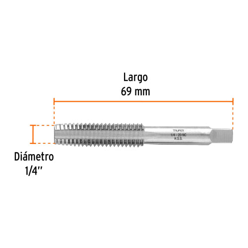 Machuelo Semiconico MT-1/4X20