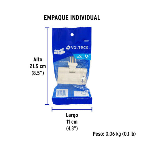 Multicontacto Triple con Bisagra y Aterrizado - Seguridad y Estilo