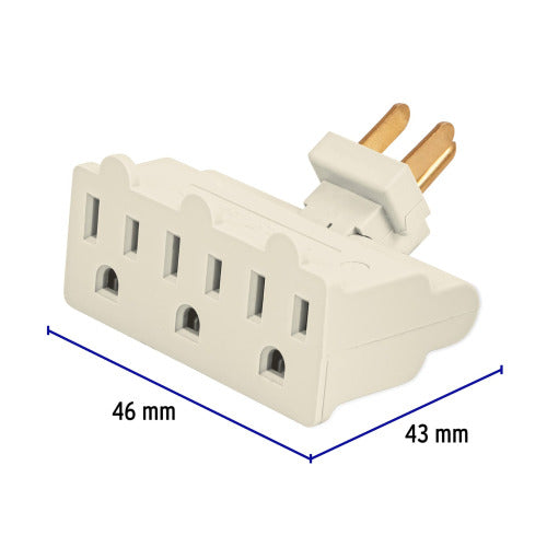 Multicontacto Triple con Bisagra y Aterrizado - Seguridad y Estilo