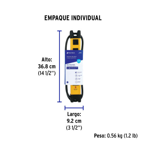 Supresor de Picos Multitoma 6 Salidas 1200J - Protección Óptima