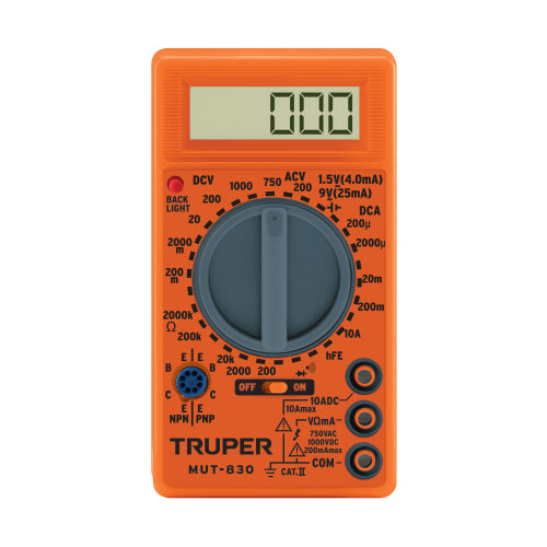 Multimetro Digital Escolar MUT-830