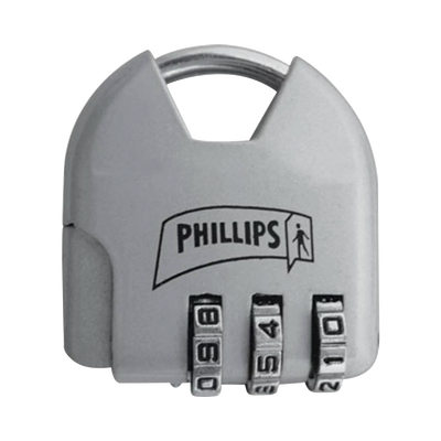 Candado Digital Phillips 4 Dígitos Combinación Ajustable Mod. 4