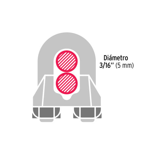 Nudo para Cable 3/16" Tarjeta - Pack 2 Pzas | Calidad Premium