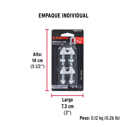 Nudo para Cable 5/16" - Pack de 2 Piezas | Calidad Premium