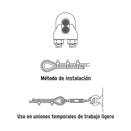 Nudo para Cable 5/16" - Pack de 2 Piezas | Calidad Premium