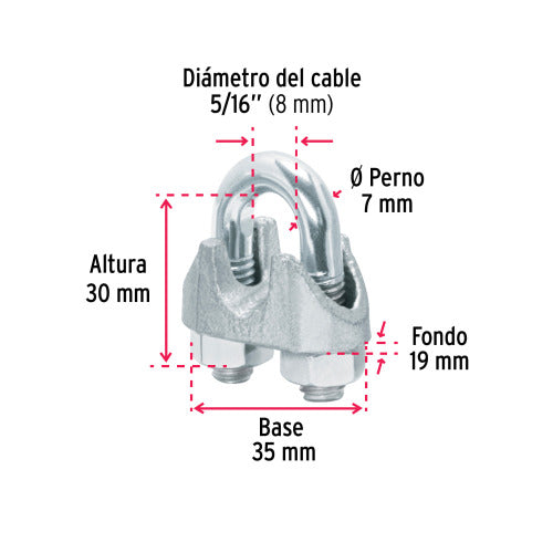 Nudo para Cable 5/16" - Pack de 2 Piezas | Calidad Premium