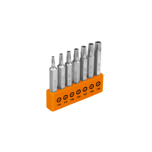 Juego 7 Puntas Torx Acero S2 - Incluye Porta Puntas