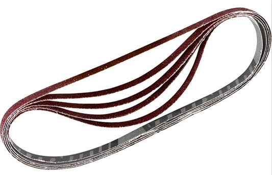 Lija Banda 3/8x21" G80 para Madera e Inoxidable - Paquete 5 Piezas