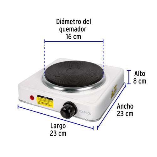 Parrilla Eléctrica Disco Individual ¡Cocina Rápida!