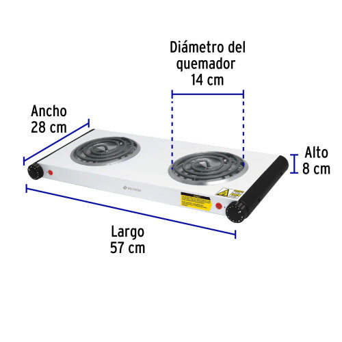 Parrilla Eléctrica Doble - Cocina Fácil y Rápida