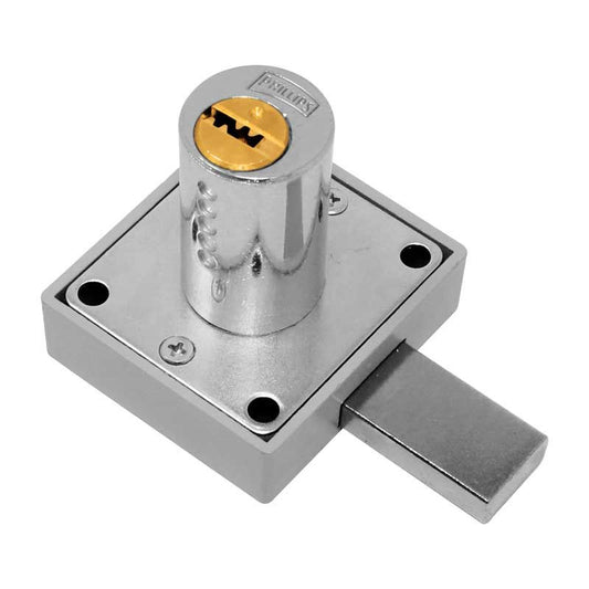 Cerradura AS-250 Cromo 36mm | Seguridad Versátil para Muebles y Vehículos