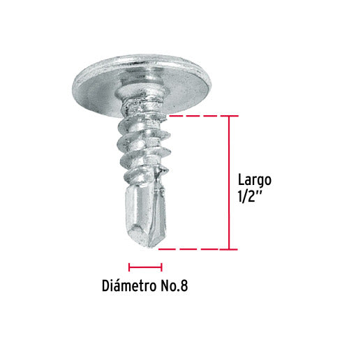 Punta de Broca 1/2" Cabeza de Cruz Profesional