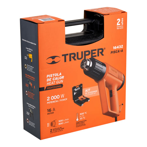 Pistola de Calor Profesional 2000W - Versátil y Potente