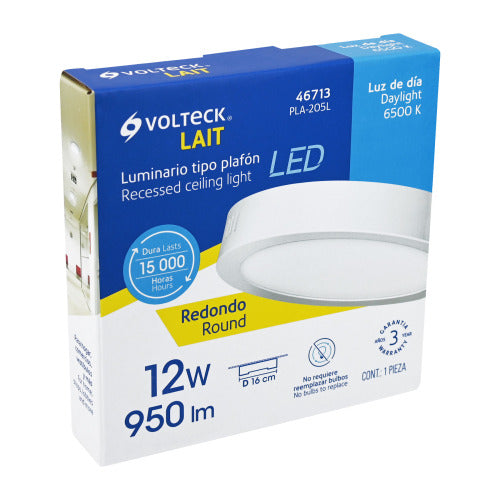 Plafón LED Redondo 12W - Brillante y Eficiente