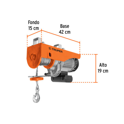 Polipasto eléctrico, 800 kg