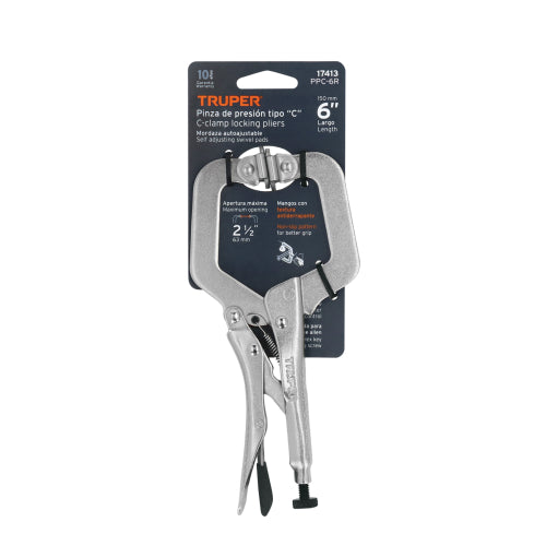 Pinza C Autoajustable 6" con Mangos Antideslizantes