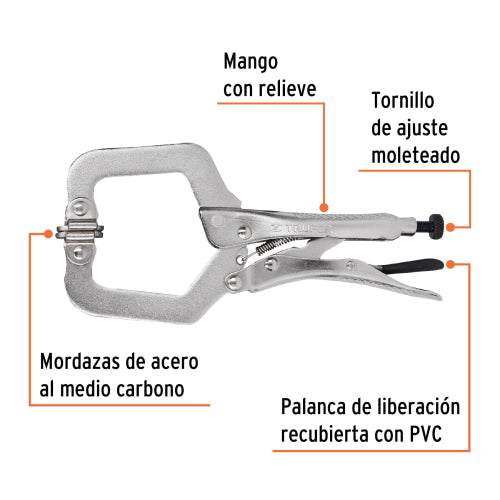 Pinza C Autoajustable 6" con Mangos Antideslizantes