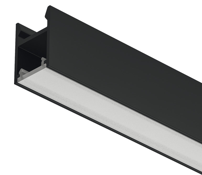 Perfil Bajo Estante 2103 Negro Häfele Loox para LED