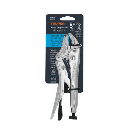 Pinza de Presión 5" Cromo Molibdeno, Mordaza Curva