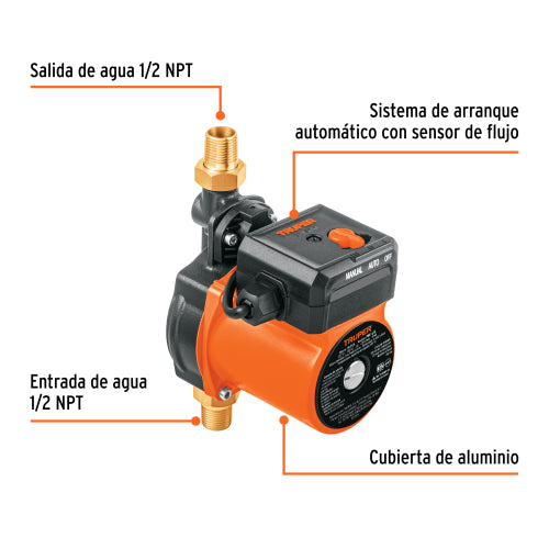 Bomba Presurizadora 1/6 HP | Aumenta Presión de Agua Eficiente