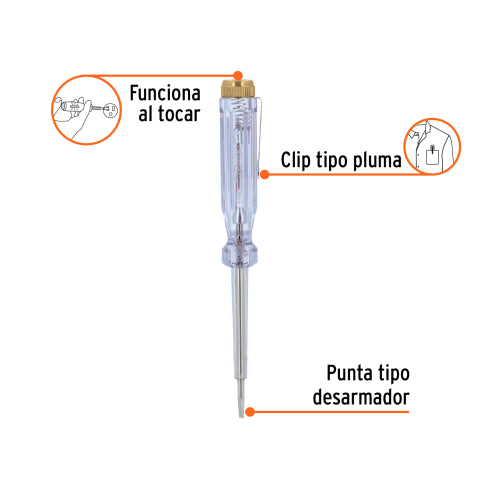 Medidor de Voltaje Compacto: Ideal para Circuitos de 100-500 V con Clip de Pluma*