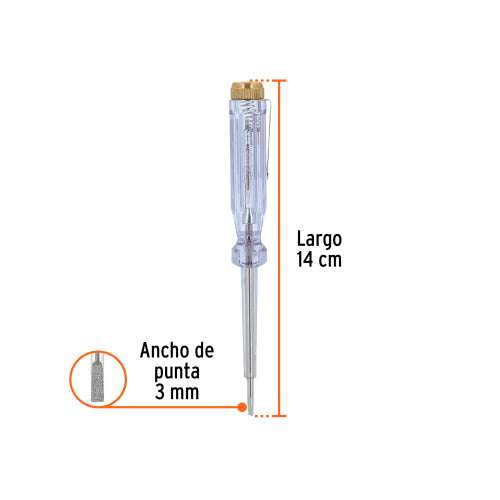 Medidor de Voltaje Compacto: Ideal para Circuitos de 100-500 V con Clip de Pluma*