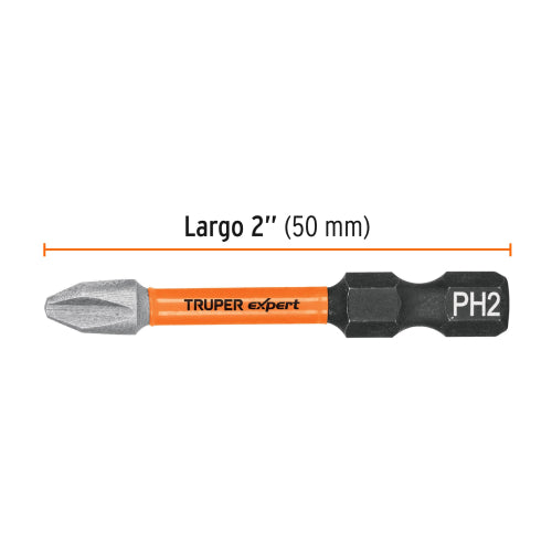 Juego 5 Puntas Impacto PHILLIPS PH2 - Alta Durabilidad