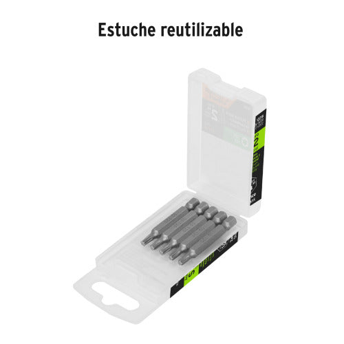 Set Profesional 5 Puntas Torx T20 Largo 2" - Herramienta Precisión