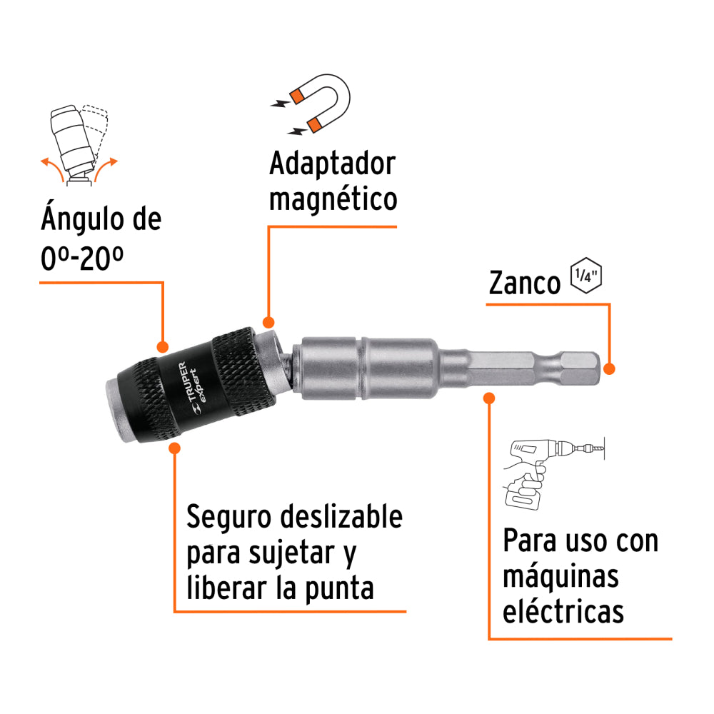 Adaptador Articulado Cambio Rápido 120mm para Puntas