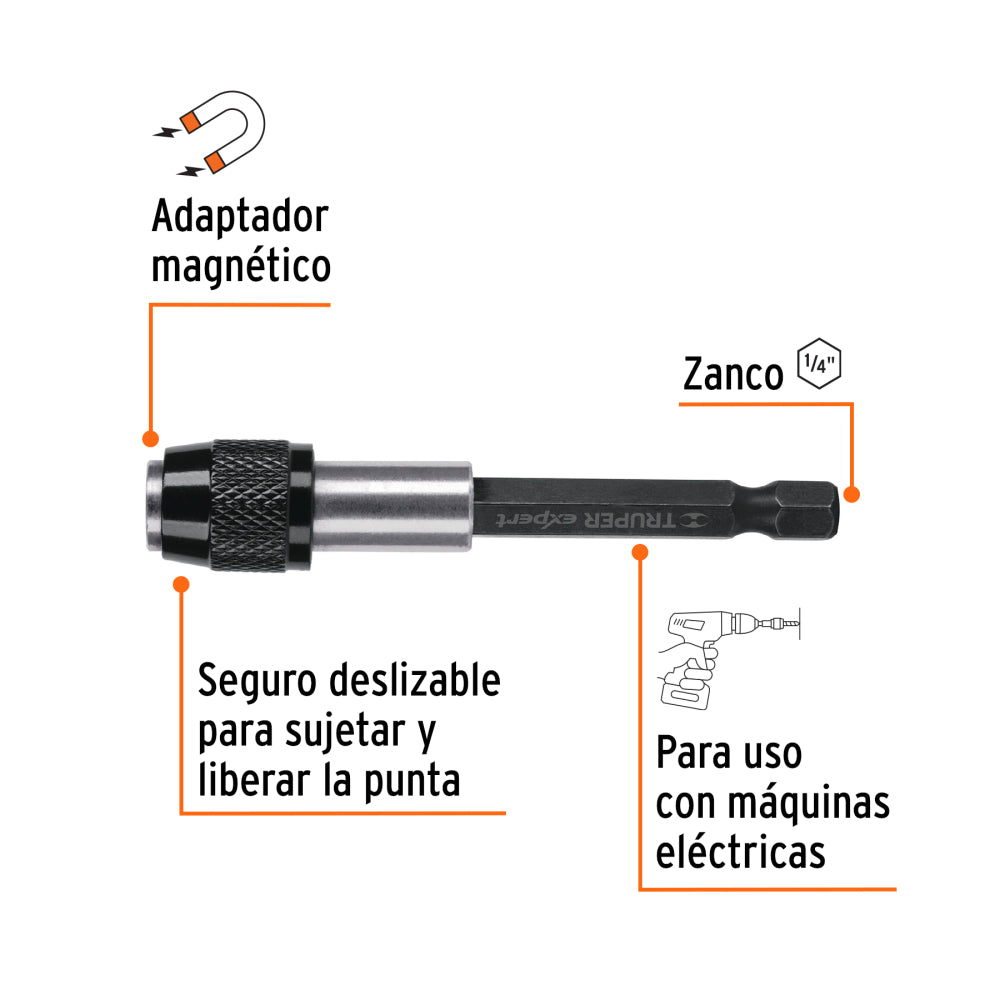 Adaptador Magnético para Puntas de Cambio Rápido - Fácil Instalación