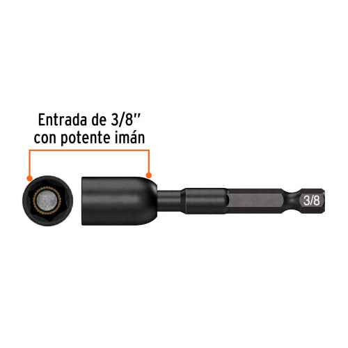 Juego de 4 Dados Magnéticos 3/8" - Alta Resistencia