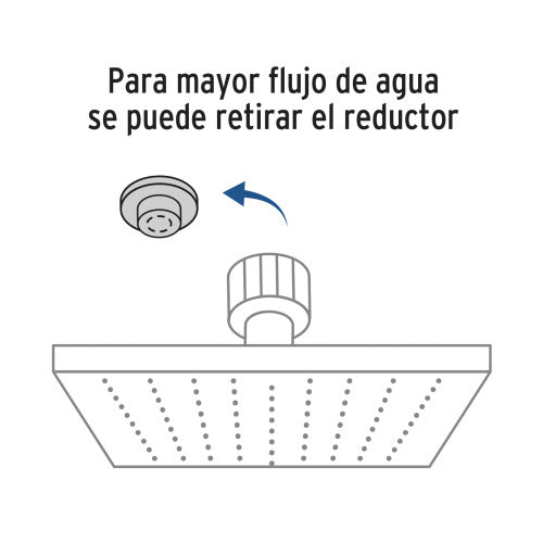 Regadera Acero Inoxidable Satinado 10" RIVIERA