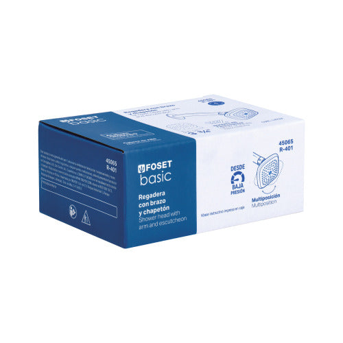 REGADERA CUADRADA ABS 3-3/4 CON BRAZO
